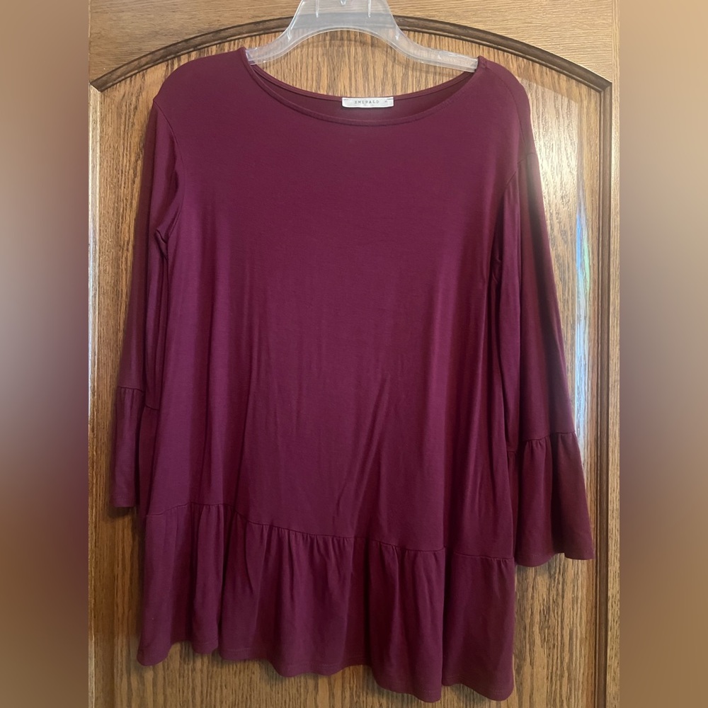 Emerald Deep Burgundy Top